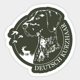 Deutsch Kurzhaar dog portrait Sticker